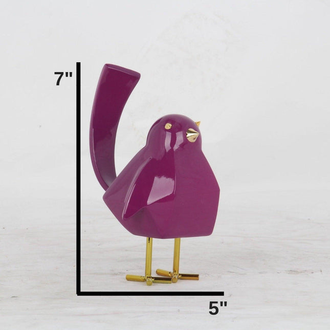 Bird Sculpture // Small Purple Sculpture TriadCommerceInc   