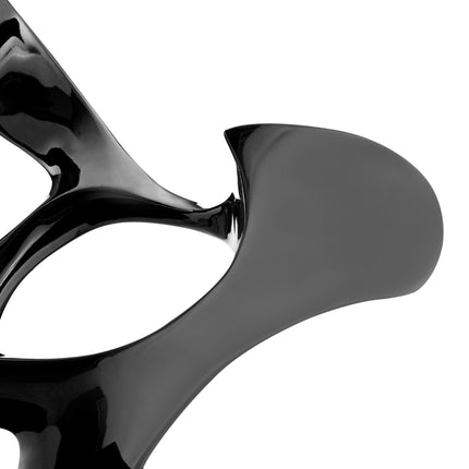 Black Abstract Mask Floor Sculpture With Black Stand, 54" Tall Sculpture TriadCommerceInc   