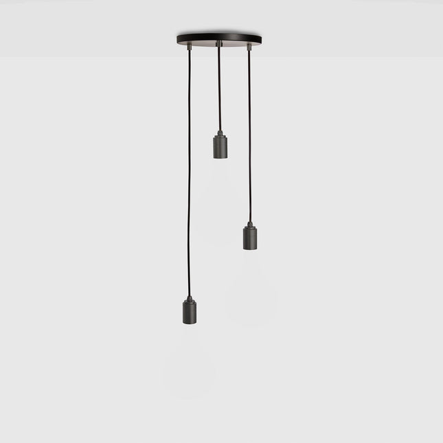 Triple Pendant Light in Graphite - Black Canopy Home Decor > Lighting > Ceiling Lights > Pendant Lights TriadCommerceInc Graphite Black Canopy