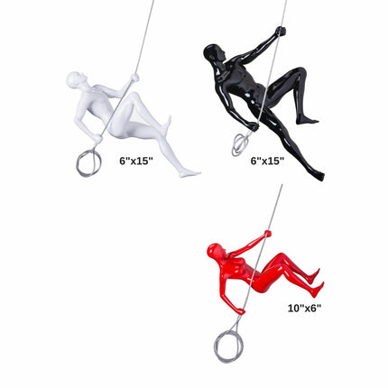 Black, Red, & White Wall Sculpture Climbing Set Sculpture TriadCommerceInc   