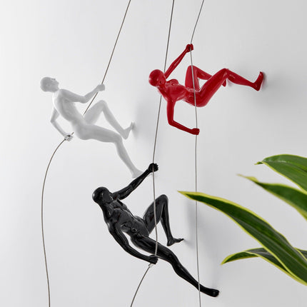 Black, Red, & White Wall Sculpture Climbing Set Sculpture TriadCommerceInc   