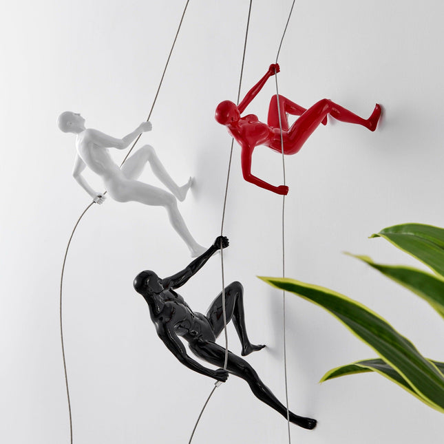 Black, Red, & White Wall Sculpture Climbing Set Sculpture TriadCommerceInc   