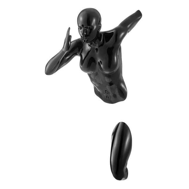 Black Wall Runner 20" Woman Sculpture Sculpture TriadCommerceInc   