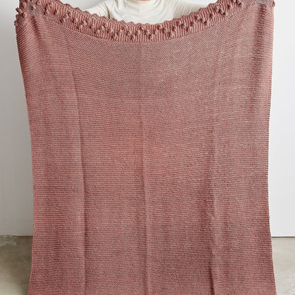 Bobble Lace Edged Eco-Cotton Throw Throw Pillows & Blankets TriadCommerceInc Wine Barrel