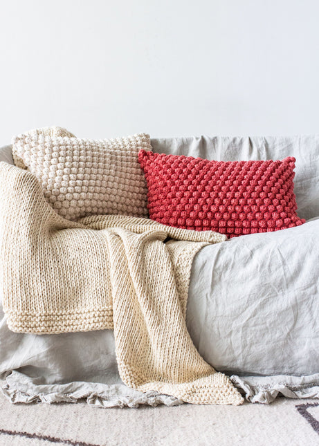 Cotton Bobbles Textured Throw Pillow Pillows TriadCommerceInc