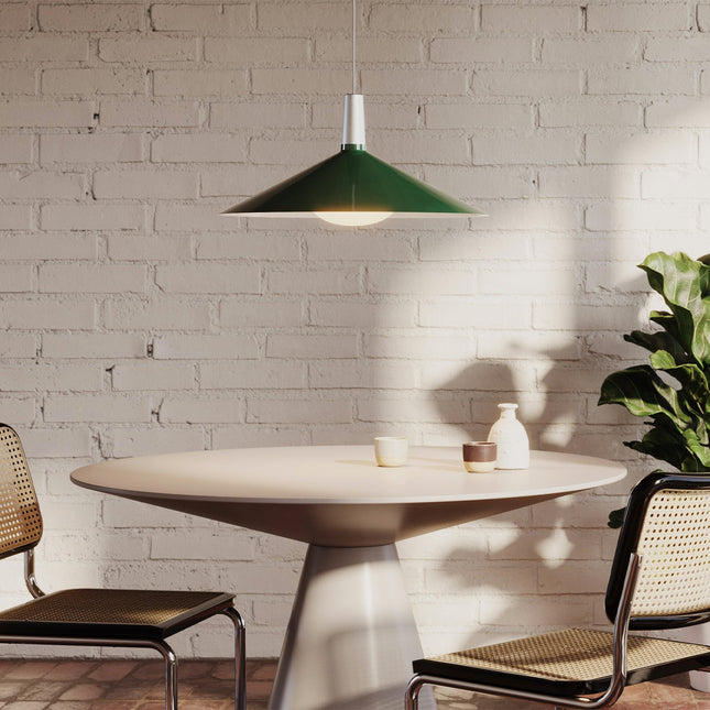Bower Pendant Light Large in Dark Green + Oval II Home Decor > Lighting > Ceiling Lights > Pendant Lights TriadCommerceInc