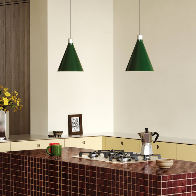 Bower Pendant Light Small in Dark Green + Sphere III Home Decor > Lighting > Ceiling Lights > Pendant Lights TriadCommerceInc