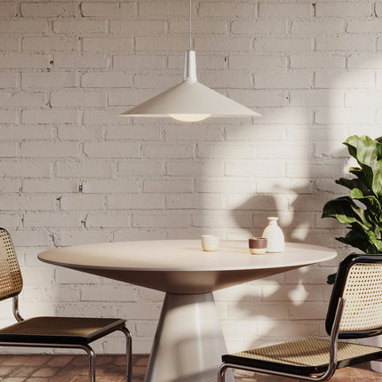 Bower Pendant Light Large in Oyster White + Oval II Home Decor > Lighting > Ceiling Lights > Pendant Lights TriadCommerceInc