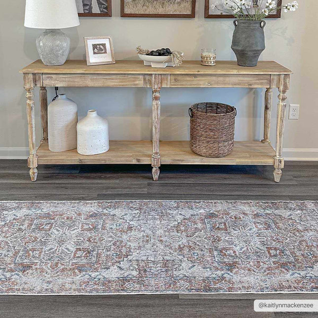 Rust Hera Washable Area Rug - Clearance Rugs TriadCommerceInc