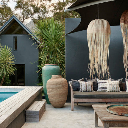 Layered Hand-Felted Merino Wool Throw Pillow Pillows TriadCommerceInc