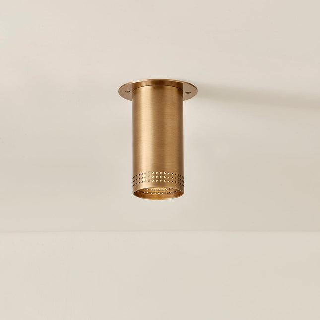 Berger Flush Mount Ceiling Light in Patina Brass Home Decor > Lighting > Ceiling Lights > Flush Mount Ceiling Lights TriadCommerceInc