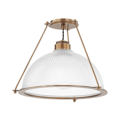 Oakville Semi Flush Ceiling Light in Patina Brass, Large Home Decor > Lighting > Ceiling Lights > Flush Mount Ceiling Lights TriadCommerceInc