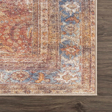 Anshu Peach Washable Area Rug - Clearance Rugs TriadCommerceInc