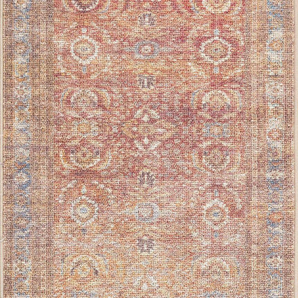 Anshu Peach Washable Area Rug - Clearance Rugs TriadCommerceInc 2'7" x 7'3" Runner