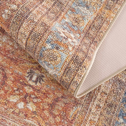Anshu Peach Washable Area Rug - Clearance Rugs TriadCommerceInc