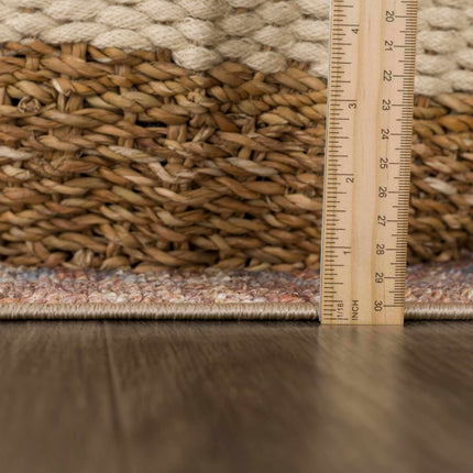 Anshu Peach Washable Area Rug - Clearance Rugs TriadCommerceInc
