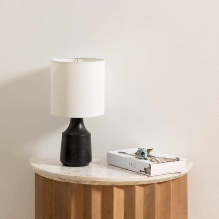 Canayan Black and Natural Resin Table Lamp Table Lamps TriadCommerceInc