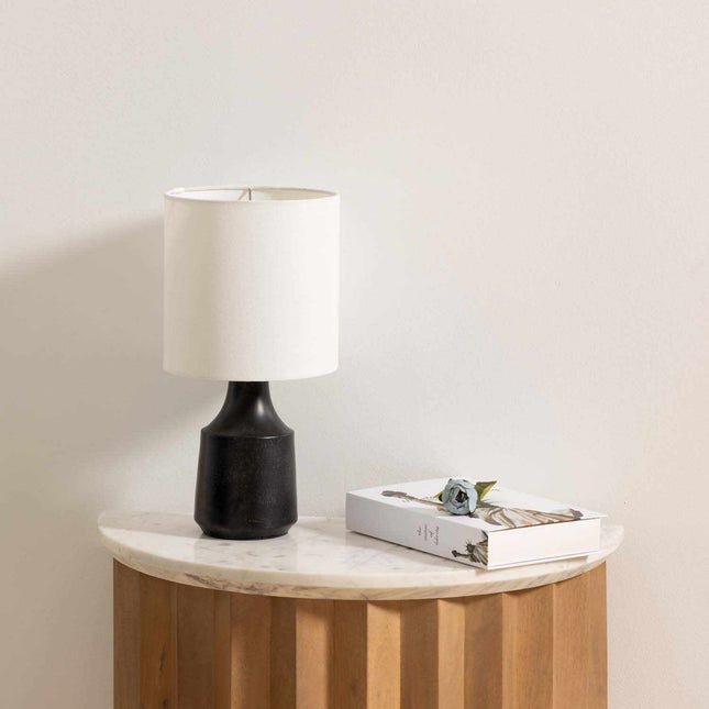 Canayan Black and Natural Resin Table Lamp Table Lamps TriadCommerceInc