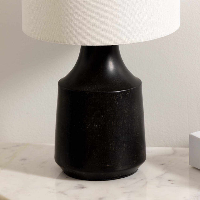 Canayan Black and Natural Resin Table Lamp Table Lamps TriadCommerceInc