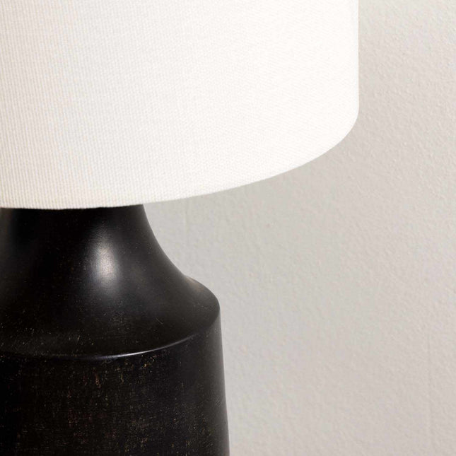 Canayan Black and Natural Resin Table Lamp Table Lamps TriadCommerceInc