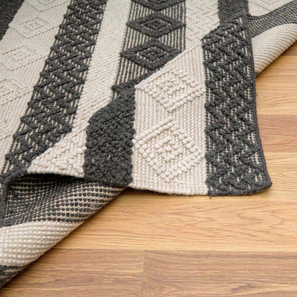 Whittington Black&White Wool Rug - Clearance Rugs TriadCommerceInc