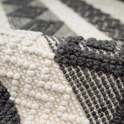 Whittington Black&White Wool Rug - Clearance Rugs TriadCommerceInc