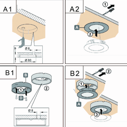 CB07 LED Recessed Cabinet Light Cabinet Light TriadCommerceInc