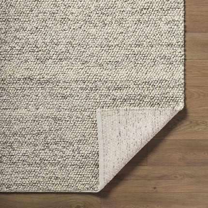 Clayne Beige & Charcoal Premium Wool Area Rug Rugs TriadCommerceInc