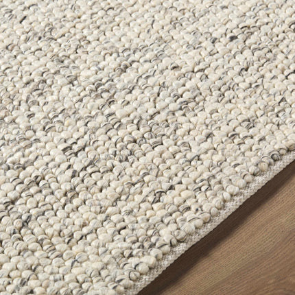 Clayne Beige & Charcoal Premium Wool Area Rug Rugs TriadCommerceInc