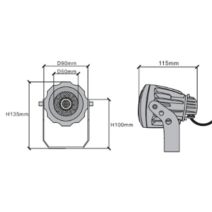 12W Warm White LED Outdoor Spotlight Spot Light TriadCommerceInc
