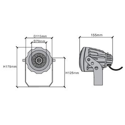 20W Low Voltage Outdoor LED Ground Spotlight Spot Light TriadCommerceInc
