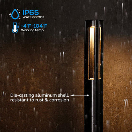 Low Voltage LED Outdoor Bollard Path Light Black Path Light TriadCommerceInc