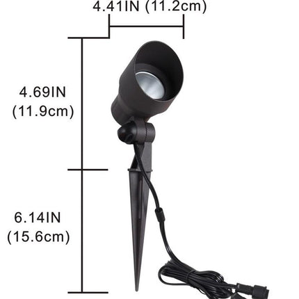 Black Integrated LED Outdoor Directional Spotlight Spot Light TriadCommerceInc