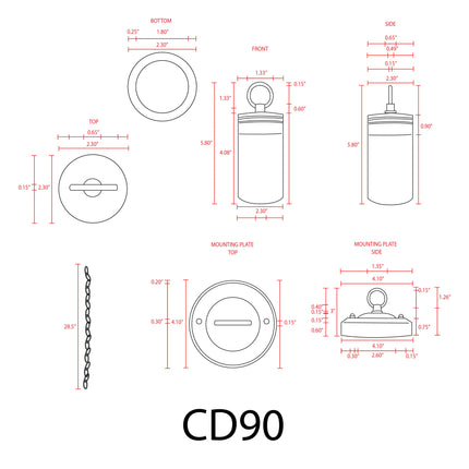LED Low Voltage Cylinder Pendant Spotlight Black Spot Light TriadCommerceInc