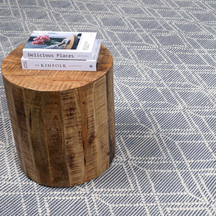 Ramsbury Denim Blue Wool Rug Rugs TriadCommerceInc
