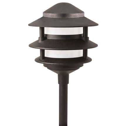 Black Aluminum Low Voltage Pagoda Path Light Path Light TriadCommerceInc