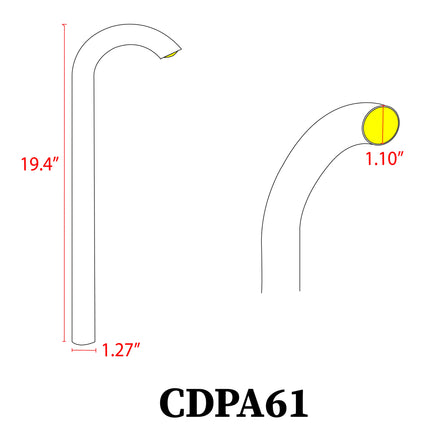 LED Bollard Outdoor Path Light Black Landscape Lighting Path Light TriadCommerceInc