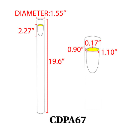 3W LED Outdoor Bollard Path Light Black Path Light TriadCommerceInc