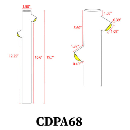 6W LED Bi-Directional Black Bollard Path Light Path Light TriadCommerceInc
