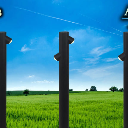 6W LED Bi-Directional Black Bollard Path Light Path Light TriadCommerceInc