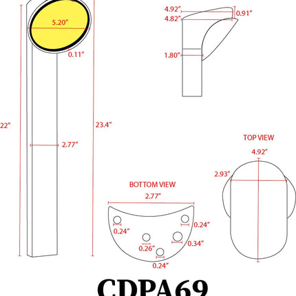 LED Outdoor Bollard Path Light Black Aluminum Path Light TriadCommerceInc