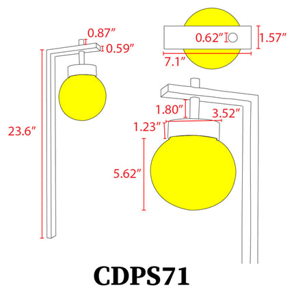 LED Globe Path Light Black Outdoor Bollard Path Light TriadCommerceInc