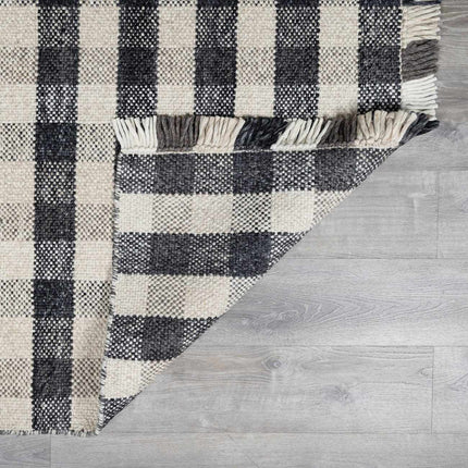 Chilliwack Gray Plaid Wool Rug Rugs TriadCommerceInc