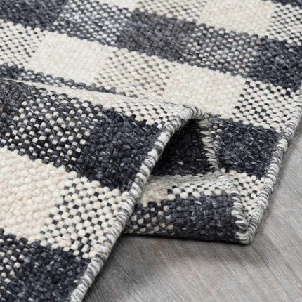Chilliwack Gray Plaid Wool Rug Rugs TriadCommerceInc