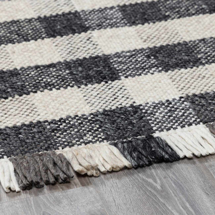 Chilliwack Gray Plaid Wool Rug Rugs TriadCommerceInc