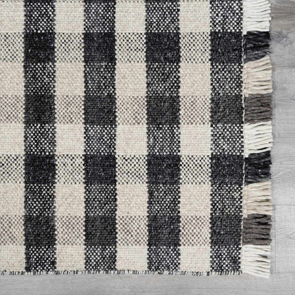 Chilliwack Gray Plaid Wool Rug Rugs TriadCommerceInc