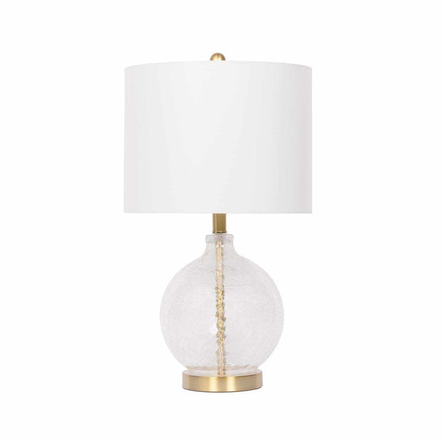 Ciel Contemporary Glass Textured Table Lamp Table Lamps TriadCommerceInc