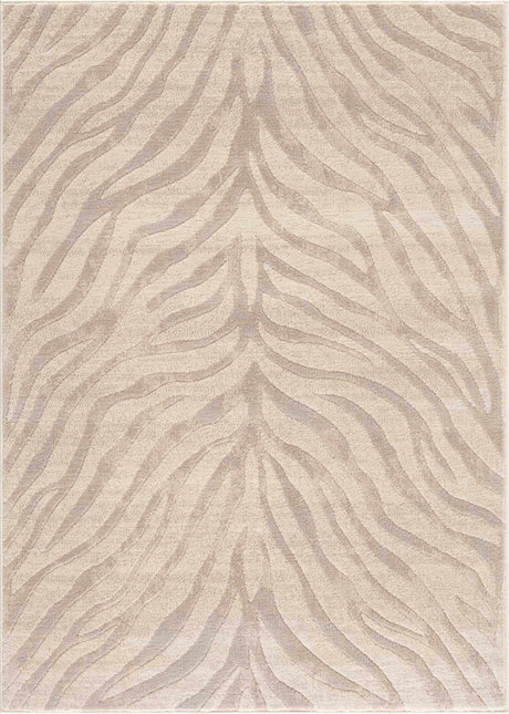 Beige Manteca Zebra Print Area Rug Rugs TriadCommerceInc