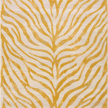 Yellow Terra Zebra Print Area Rug - Clearance Rugs TriadCommerceInc