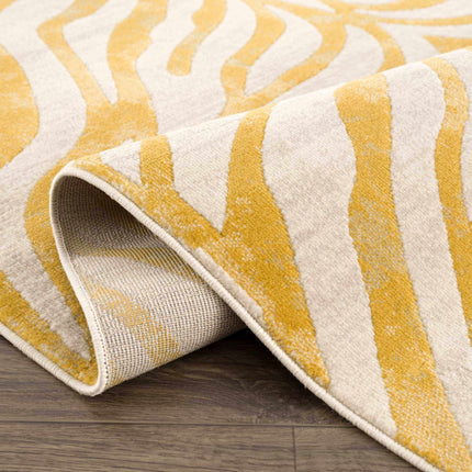 Yellow Terra Zebra Print Area Rug - Clearance Rugs TriadCommerceInc